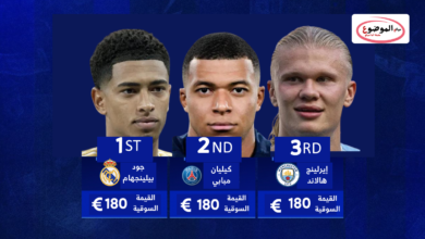 جود بيلينجهام / نادي ريال مدريد /القيمة السوقية 180 مليون يورو
